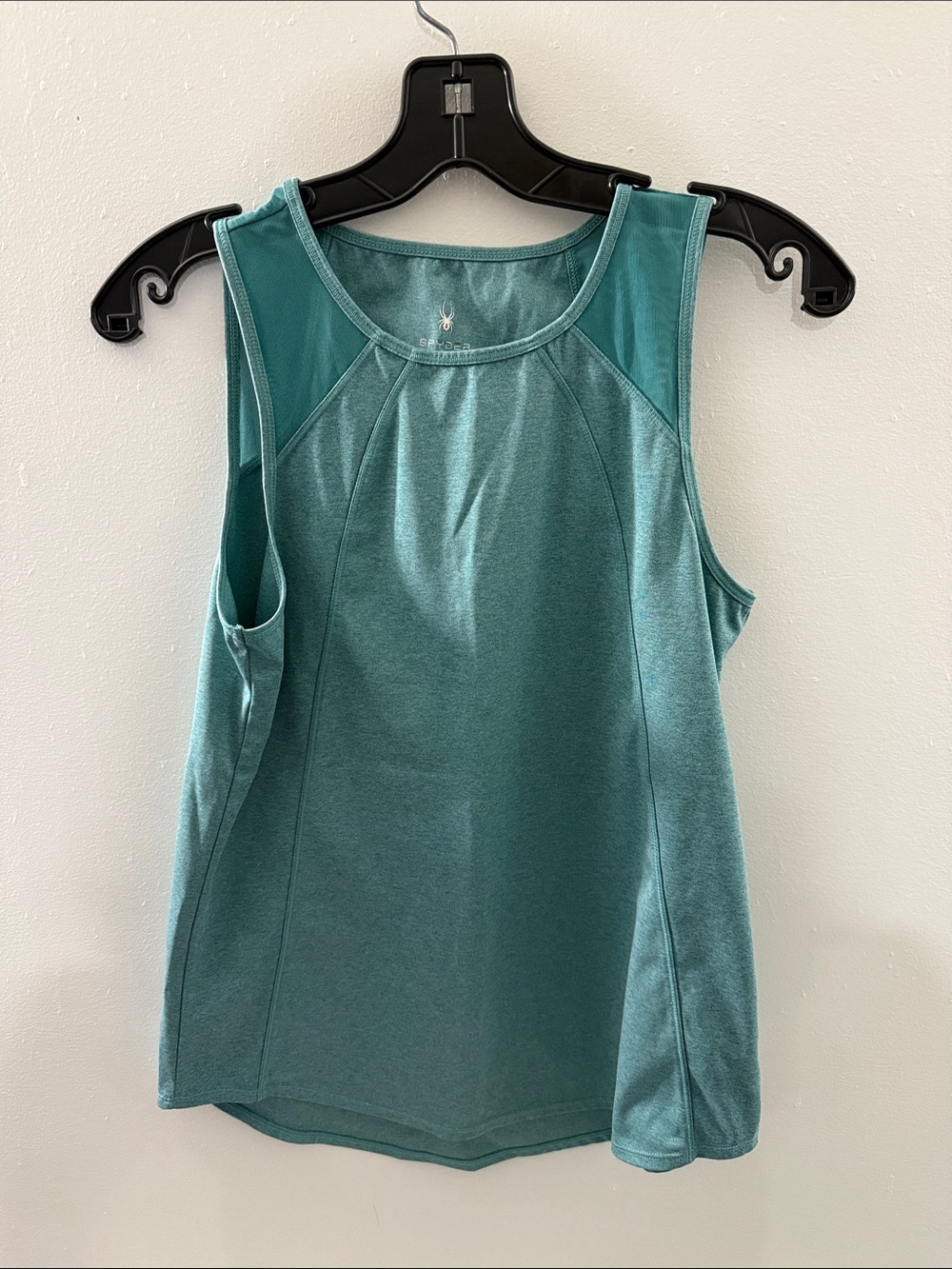 Spyder Teal Performance Mesh-Panel Tank - Women Medium Workiut Gym Tank Top